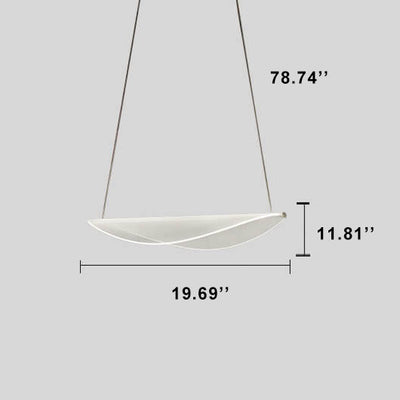 Modern Acrylic Leaf Shaped 1-Light LED Pendant Light
