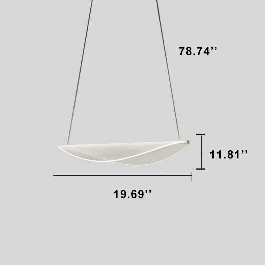 Modern Acrylic Leaf Shaped 1-Light LED Pendant Light