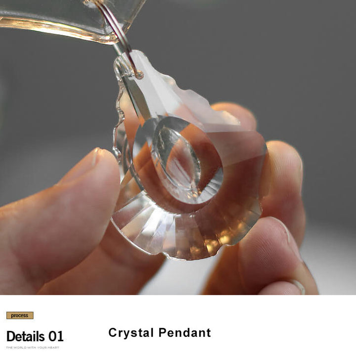Vintage Clear Glass1-Light Flower Pendant Light