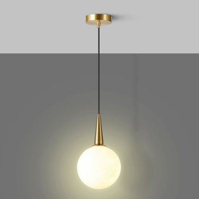 Creative Nordic Glass Earth/Moon Design 1-Light Pendant Light