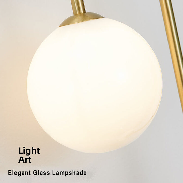 Glas Kugel 2-Licht Kugel Wandleuchte 
