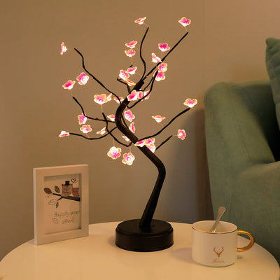 Bonsai Baum Licht Pflaumenblüten Licht Fernbedienung Kleine LED Tischlampen 
