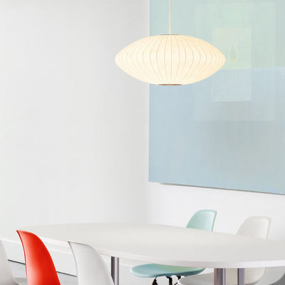 Fabric 1-Light Cocoon Pendant Light