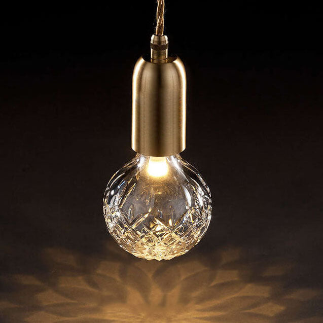 Modern Minimalist Textured Glass 1-Light Pendant Light