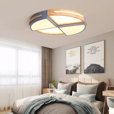 Diseño de Molino de Viento Geométrico de Tronco Creativo Nórdico LED Montaje Empotrado 