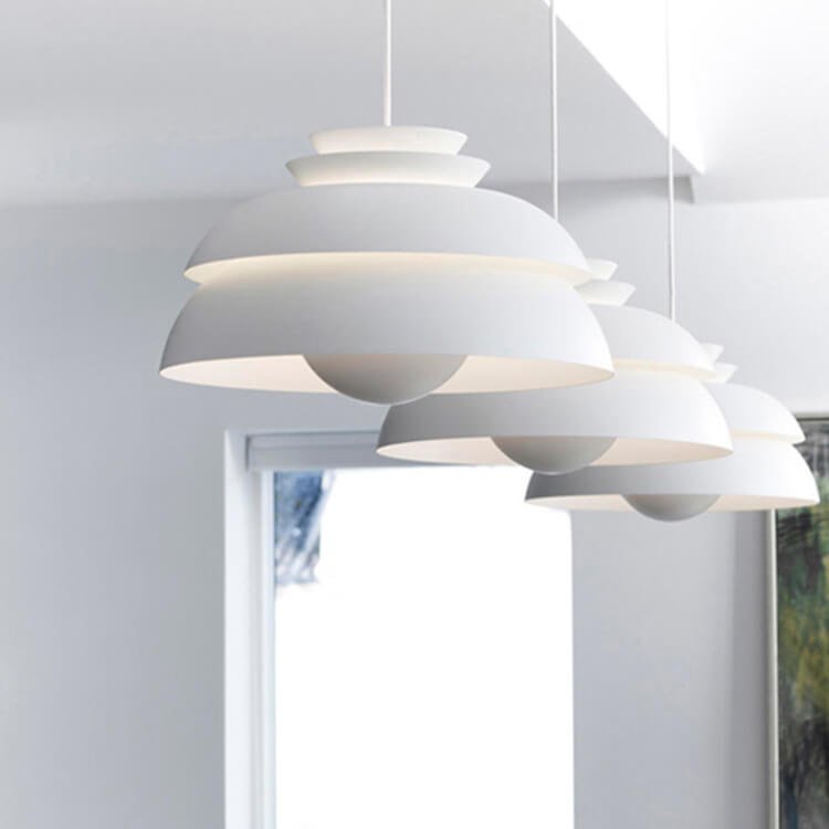 Modern Minimalist Multilayer Dome 1-Light Pendant Light