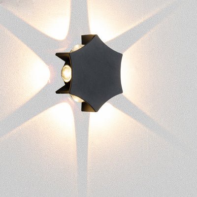 مصباح شمعدان حائط مقاوم للماء بتصميم عصري مبدع بشكل غطاء LED خارجي 