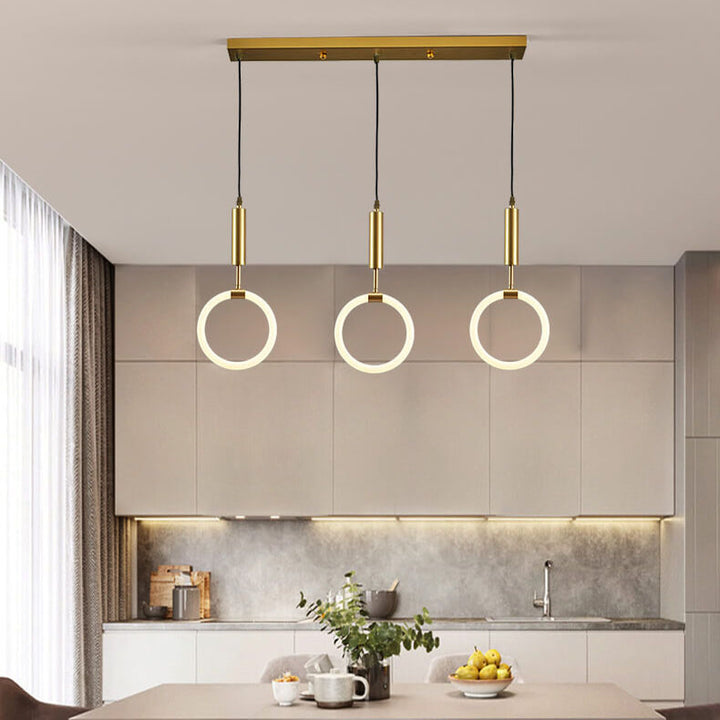 Moderne Kreisring 3-Licht LED Kronleuchter 