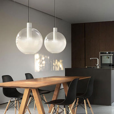 Post-modern Creative Gradient Color Glass Ball 1-Light Pendant Light