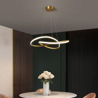Modern 1-Light Winding Circle LED Pendant Light 2 Design