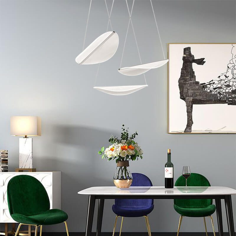 Modern Acrylic Leaf Shaped 1-Light LED Pendant Light