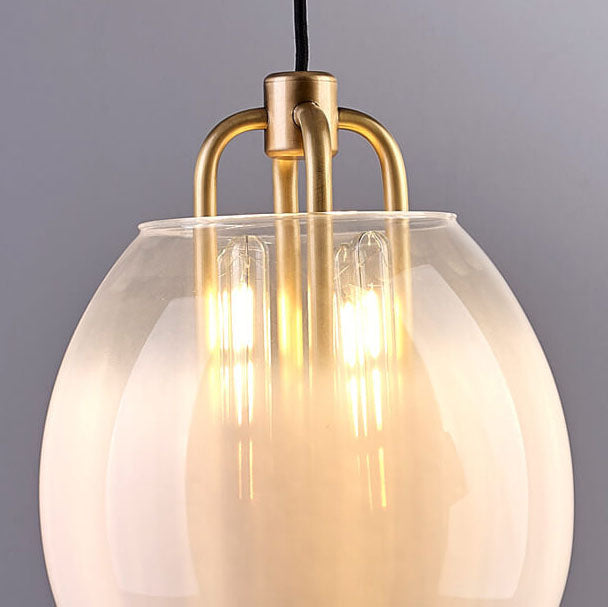 Modern Oval Shape Gradient Glass 1-Light LED Pendant Light