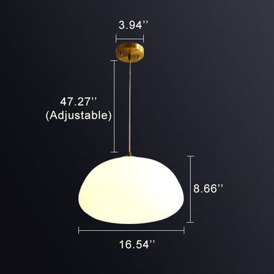 Modern 1-Light Dome Pendant Light
