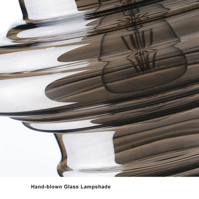Modern Glass Spool 1-Light Pendant Light