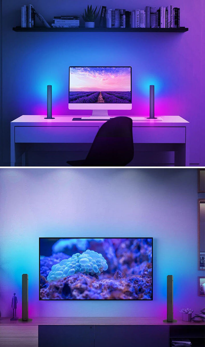 Lampe de table créative à 1 lumière LED RVB à longue bande 