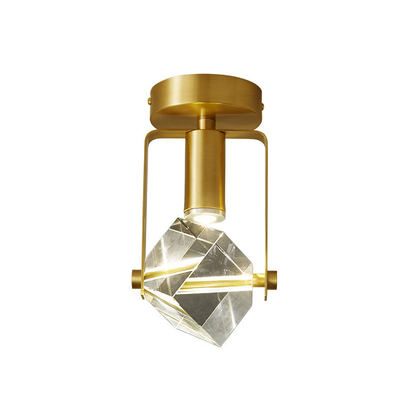Industrielle Deckenleuchte mit All-Kupfer Blasenkristallkugel Design und LED 