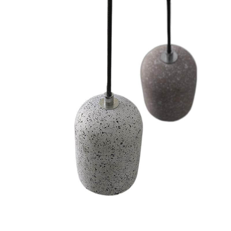 Suspension LED en ciment cylindrique moderne en terrazzo 