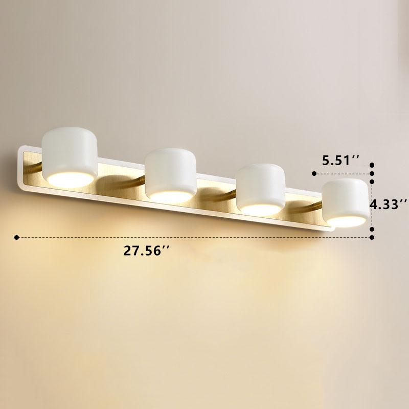 Modern Cylinder Shade LED Mirror Front Light Wall Sconce Lamp