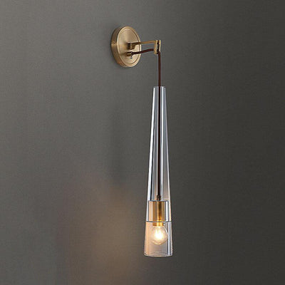 Modern Crystal 1-Light Baseball Bat Sconce Lamp