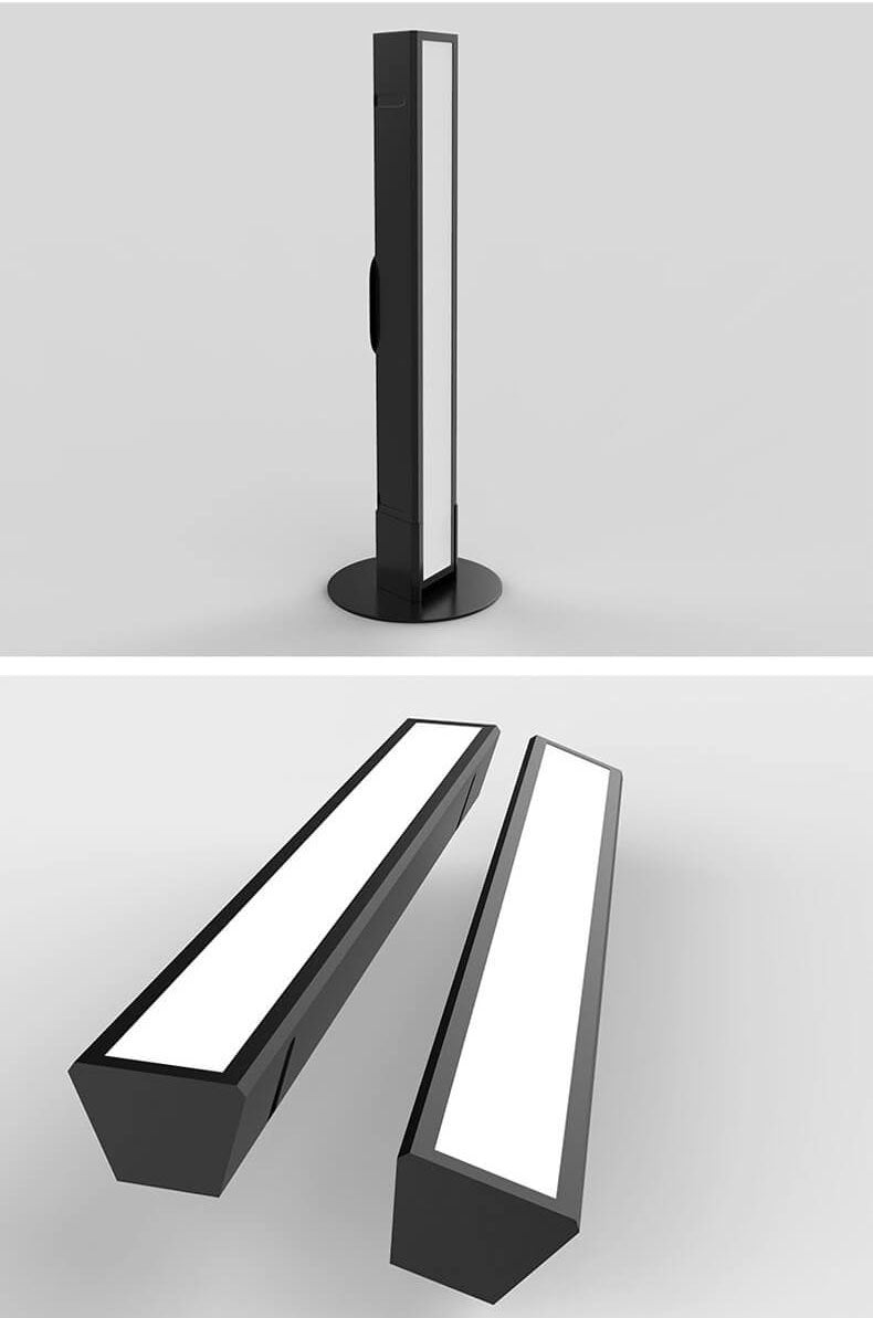 Lampe de table créative à 1 lumière LED RVB à longue bande 