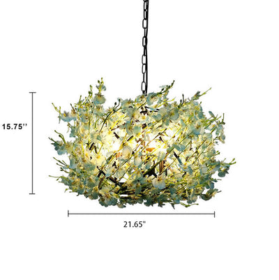 Creative Colorful Flower 3-Light Globe Plants Chandeliers