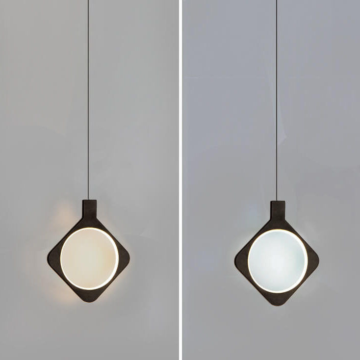 Modern Minimalist Black Geometrical Shape 1-Light LED Pendant Light