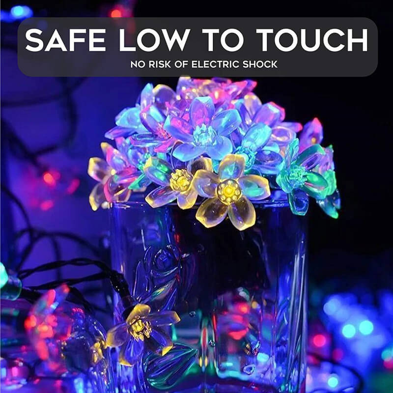 LED Solar Sakura String Lichter Wasserdichte Outdoor Feenblumenlichter 
