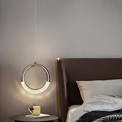 Modern Acrylic Geometric Circle 1-Light  LED  Pendant Light