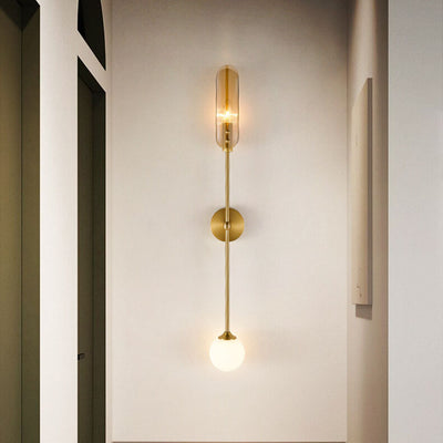 Modern Glass Ball 2-Light Sconce Lamp