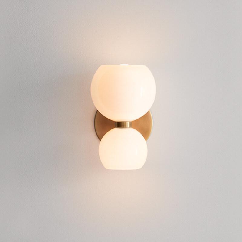 Moderne 2-flammige Wandleuchte in Schalenform 
