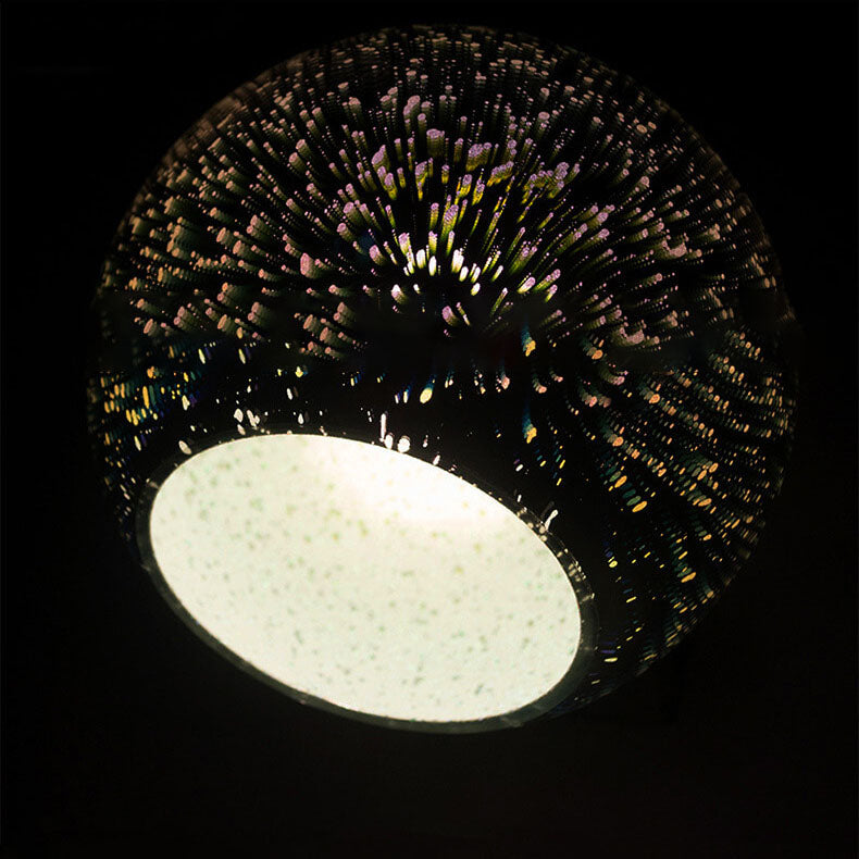 Modern Creative 3D Stained Fireworks Glass Jar 1-Light Pendant Light