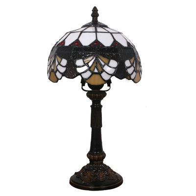 Tiffany Vintage Conch Stained Glass 1-Light Table Lamp