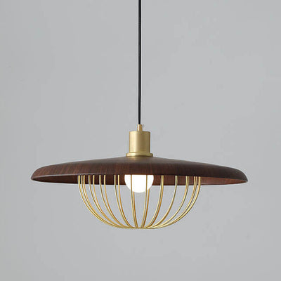 Modern 1-Light Japanese Elements Pendant Light