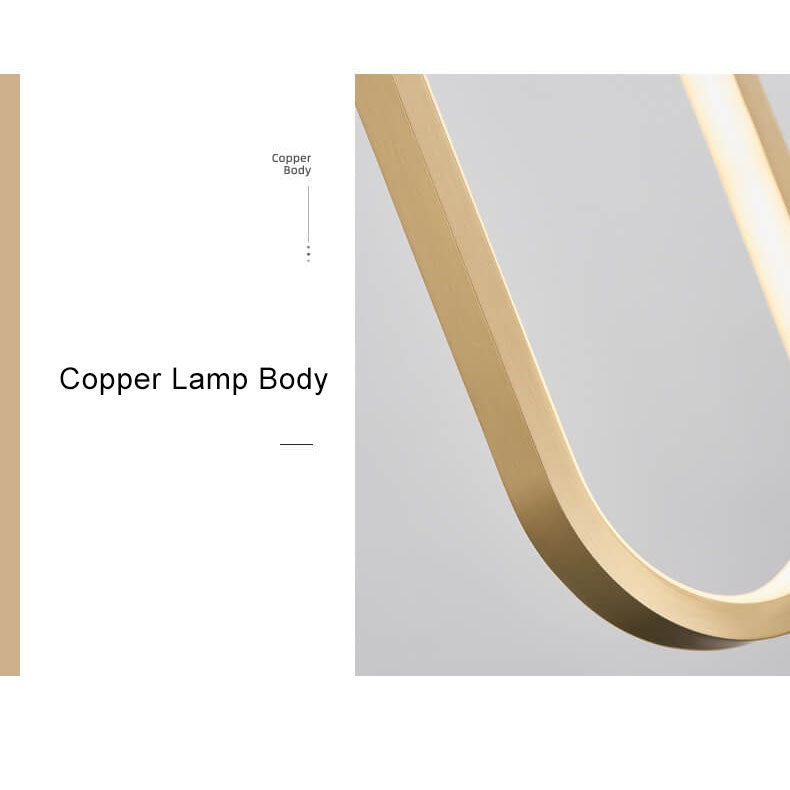 Minimalist 1-Light Long Ring LED Pendant Light