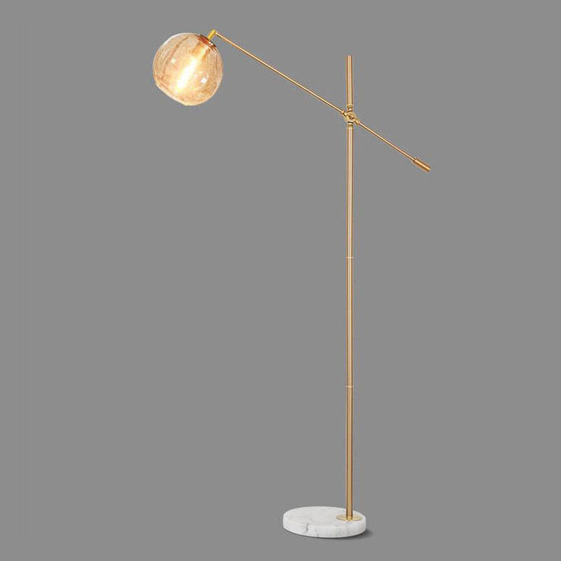 Golden Clear Glass Lampshade 1-Light Globe Floor Lamps 3 Design
