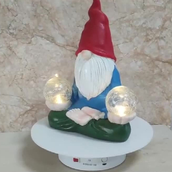 Solar Resin Dwarf Elf Outdoor LED Decorative Garden Light