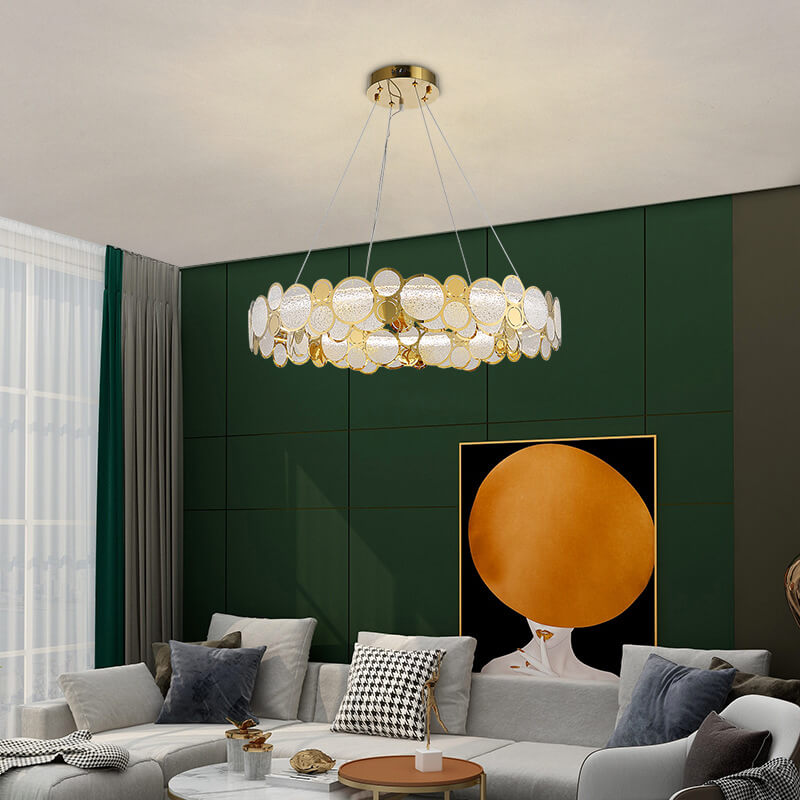 الثريات الحديثة من الحديد والزجاج ب 6/8 أضواء LED 
