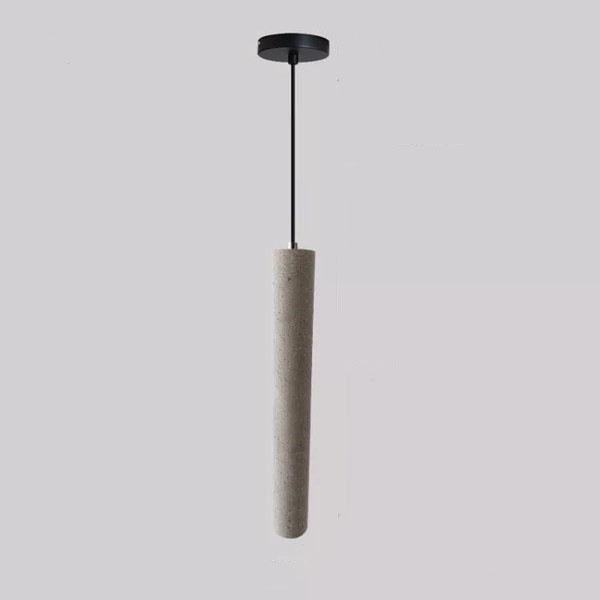Lámpara colgante LED de tira larga de cemento multicolor retro 