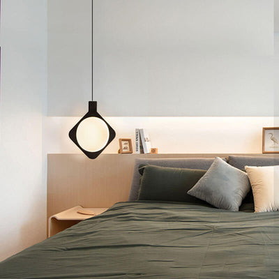 Modern Minimalist Black Geometrical Shape 1-Light LED Pendant Light