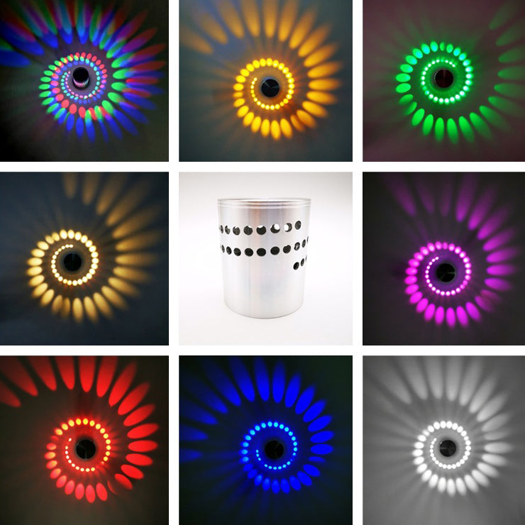 Lumière décorative LED ronde en spirale en aluminium créative moderne 