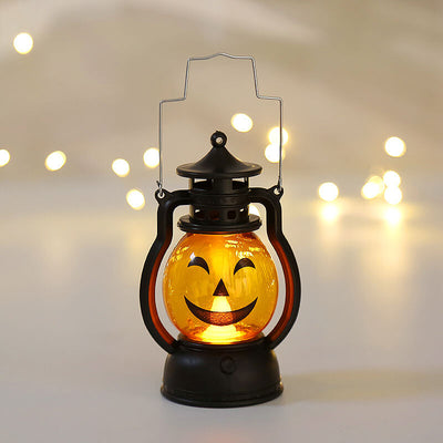 Décorations de lanternes LED citrouille d'horreur d'Halloween lampe portative 