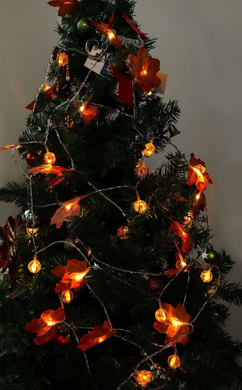 Lumières de fête à LED en forme de feuille d&