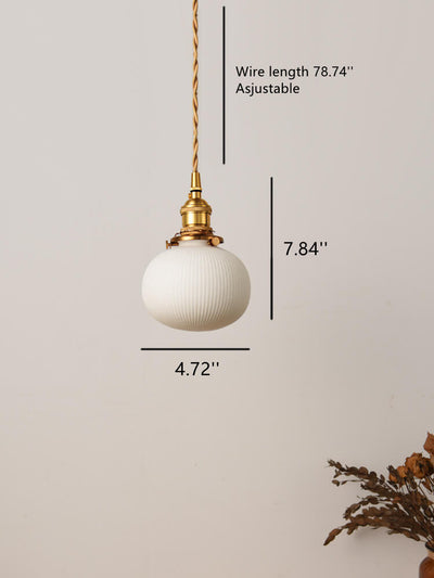 Textured Ceramics 1-Light Globe Pendant Light