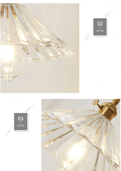 1-Licht-Einzelkuppel-Pendelleuchte aus strukturiertem Glas 