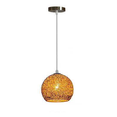 Modern Aluminum Wire 1-Light Dome Pendant Light