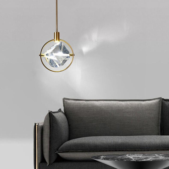 Lustre à LED moderne à 1 lumière en forme d&