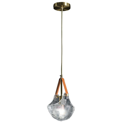 Modern Nordic Glass Handbag Design 1-Light Creative Pendant Light