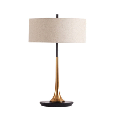 Nordische minimalistische Säulenstoff 1-Licht Tischlampe 
