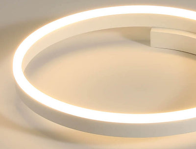 Moderne, minimalistische, runde, 1-flammige LED-Deckenleuchte zur flächenbündigen Montage 
