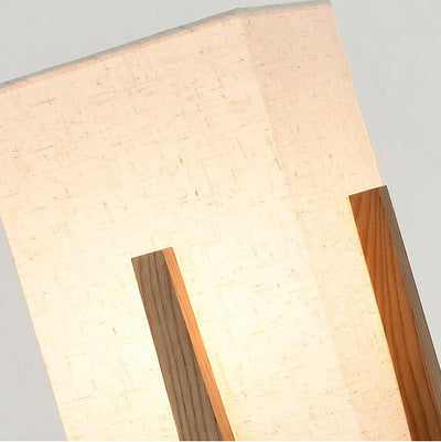 Modern Fabric Solid Wood 1-Light Standing Floor Lamps